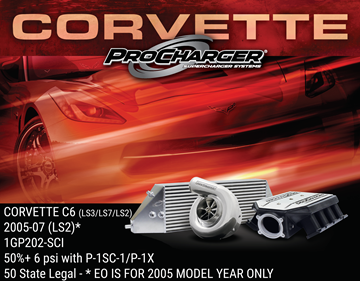 Picture of 1GP202-SCI - 2005-07 CORVETTE C6 (LS2) High Output Intercooled System w/P-1SC-1 (satin finish)