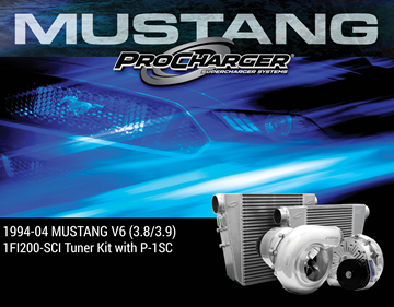 Picture of 1FI200-SCI - 1999-04 MUSTANG V6 (3.8, 3.9) Intercooled Tuner Kit w/P-1SC