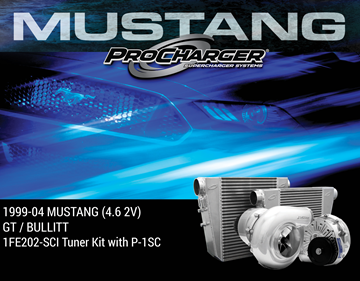 Picture of 1FE202-SCI - 1999-04 MUSTANG GT & 2001 BULLITT (4.6 2V) High Output Intercooled Tuner Kit w/P-1SC