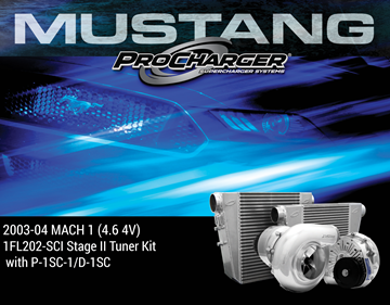Picture of 1FL202-SCI - 2003-04 MUSTANG MACH 1 (4.6 4V) Stage II Intercooled Tuner Kit w/P-1SC