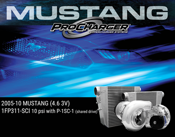 Picture of 1FP311-SCI - 2005-10 MUSTANG GT (4.6 3V) Intercooled Supercharger System w/P-1SC-1 (shared drive)