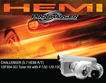 Picture of 1DF304-SCI-5.7 - 2008-2010 DODGE CHALLENGER HEMI SRT8 (5.7) High Output Intercooled Tuner Kit w/P-1SC-1