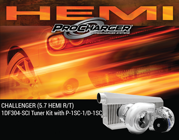 Picture of 1DF304-SCI-6.1 - 2008-10 DODGE CHALLENGER HEMI SRT8 (6.1) High Output Intercooled Tuner Kit w/P-1SC-1