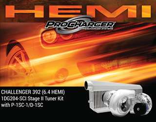 Picture of 1DG204-SCI - 2011-2014 DODGE CHALLENGER HEMI (6.4) Stage II Intercooled Tuner Kit w/P-1SC-1