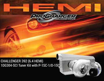 Picture of 1DG304-SCI - 2011-2014 DODGE CHALLENGER HEMI (6.4) High Output Intercooled Tuner Kit w/P-1SC-1