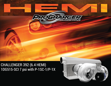 Picture of 1DG515-SCI - 2015-2018 DODGE CHALLENGER HEMI (6.4) High Output Intercooled System w/P-1SC-1