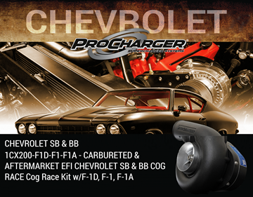 Picture of 1CX200-F1D-F1-F1A - CARBURETED & AFTERMARKET EFI CHEVROLET SB & BB COG RACE Cog Race Kit w/F-1D, F-1, F-1A