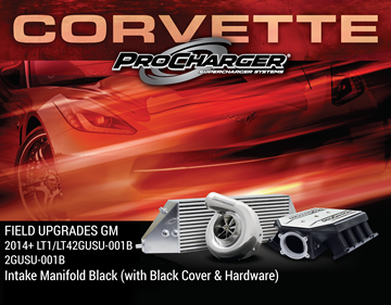 Picture of 2GUSU-001B - FIELD UPGRADES GM 2014+ LT1/LT4 Intake Manifold Black (with Black Cover & Hardware)