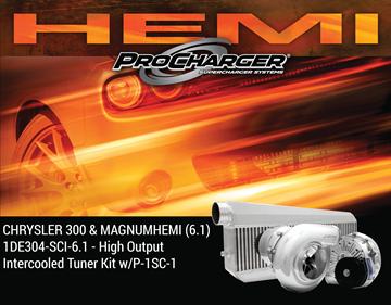 Picture of 1DE304-SCI-6.1 - 2005-2010 CHRYSLER 300 & MAGNUMHEMI (6.1) High Output Intercooled Tuner Kit w/P-1SC-1