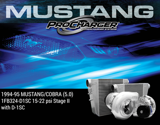 Picture of 1FA324-D1SC-8R - 1986-93 MUSTANG AND COBRA (5.0) Stage II Intercooled System with D-1SC (8 rib)