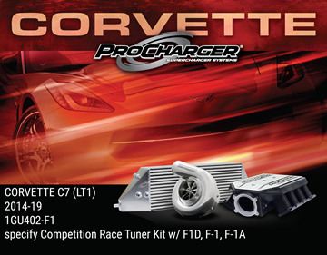 Picture of 1GU402-94 - 2014-19 CORVETTE C7 STINGRAY (LT1) & 2017-18 GRAND SPORT (LT1) Competition Race Tuner Kit with F-1A-94, F-1C or F-1R (satin finish)