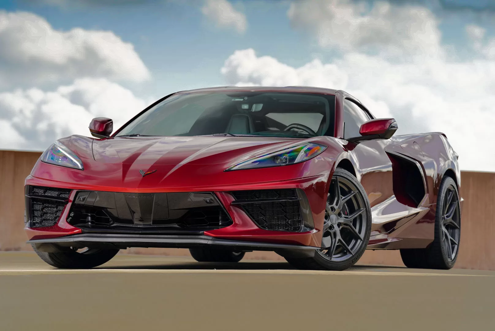 Red C8 Corvette ProCharger